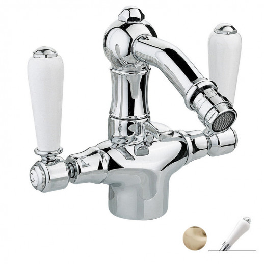 Nicolazzi Classica 1434 BZ 78 смеситель для биде с д/к, бронза/ручка P.Mont Blanc