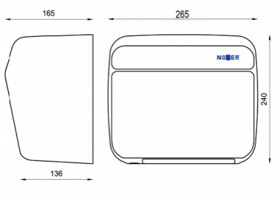 Сушилка для рук NOFER KAI 01251.S сенсорная 1500 W, сталь/матовая