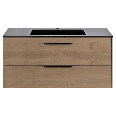 Тумба под раковину Vincea Chiara 2D 1000 подвесная 2 ящика soft-close, N.Oak VMC-2C2100NO