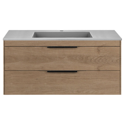 Тумба под раковину Vincea Chiara 2D 1000 подвесная 2 ящика soft-close, N.Oak VMC-2C2100NO