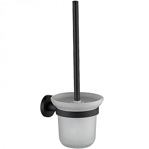 Ершик для унитаза Haiba HB8710 настенный (металл стекло) черный