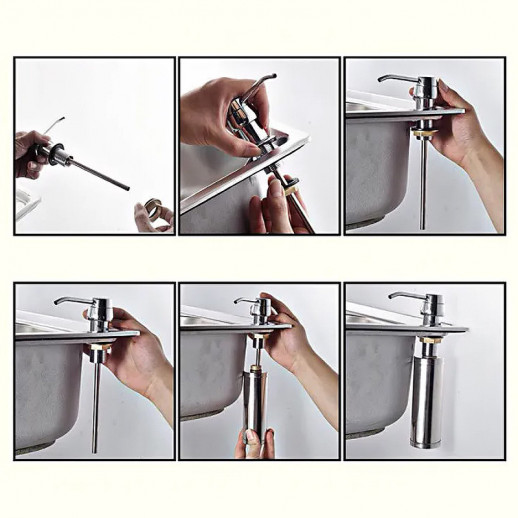 Дозатор для моющего средства Haiba HB405 (металл пластик) хром