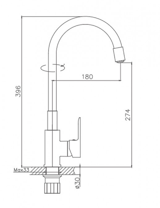 Смеситель для кухни Haiba HB70112-4 (латунь) хром, синий