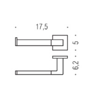 Держатель туалетной бумаги открытый COLOMBO BasicQ B3708 SX, правый, хром