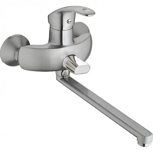 Смеситель для ванны Haiba HB2221-5 универсальный (латунь) сатин