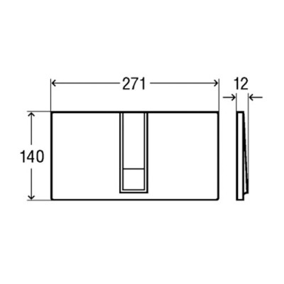 Viega Visign for Life 14 654696 клавиша смыва (пластик), глянцевый хром
