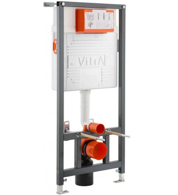 Комплект унитаза с инсталляцией Vitra Metropole 9820B003-7201 с сиденьем микролифт и клавишей смыва хром