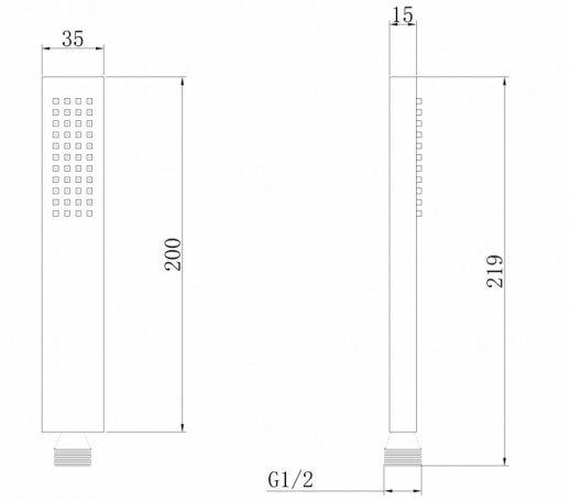 Душевая лейка ABBER AF0050G латунь, золото матовое