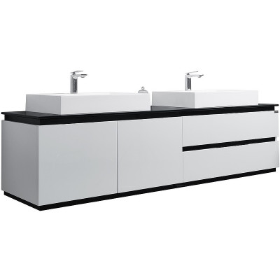 Тумба с раковиной Orans BC-6023-1800 180 60231800 подвесная белая глянцевая