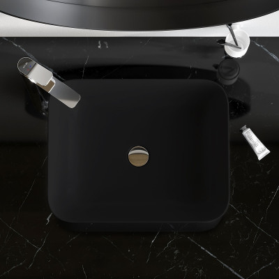 Раковина-чаша AM.PM Func 51 M8FWCC10510BM черная матовая прямоугольная