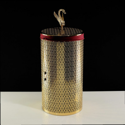 MIGLIORE Luxor 26168 корзина для белья ажурная 44 литра, D31xH63 см, золото