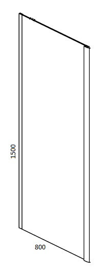 Душевая стенка RGW Z-050-4 B 80 352205408-14 прозрачная профиль черный