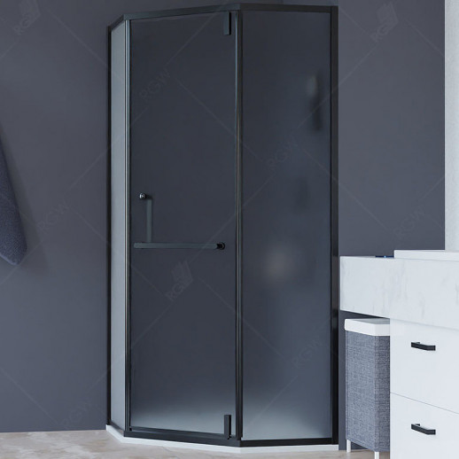 Душевой уголок RGW Hotel HO-084B 100х100 350608400-24 матовый-сатинат профиль черный призма