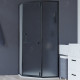 Душевой уголок RGW Hotel HO-084B 100х100 350608400-24 матовый-сатинат профиль черный призма (350608400-24)