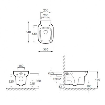 JACOB DELAFON REPLAY E4833-00 унитаз подвесной, белый