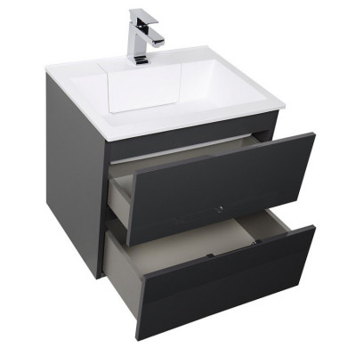 Aquanet Алвита 60 тумба с раковиной, серый антрацит
