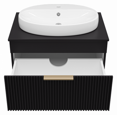 Тумба под раковину Brevita Enfida 70 подвесная черная ENF-06070-0241Я