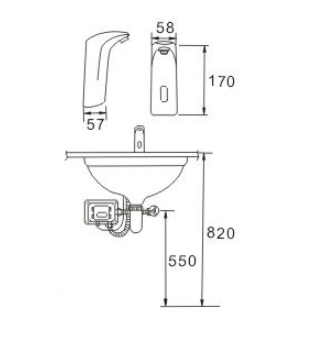 Ksitex М-3088 сенсорный смеситель