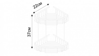 Полка угловая двухэтажная Fixsen Hotel, хром (FX-31051-2)