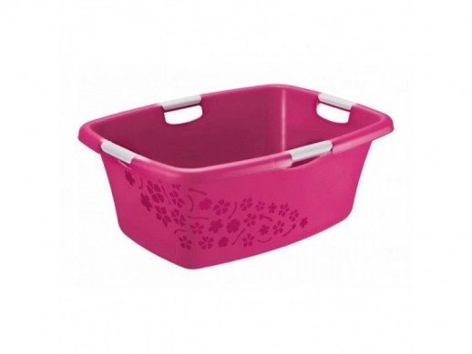 Таз для стирки Rotho 50 л Flowers розовый