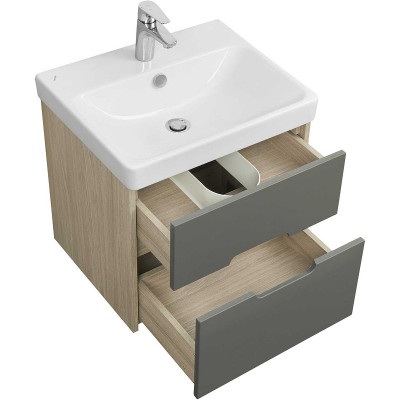 Тумба под раковину Aquaton Оливия 55 1A254201OLUG0 подвесная грей дуб ойстер