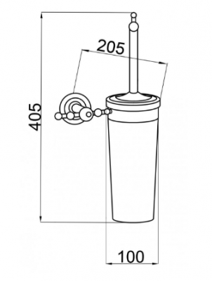 Boheme IMPERIALE 10414 ершик настенный, золото