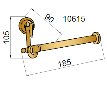 Boheme MEDICI 10615 бумагодержатель открытый, бронза