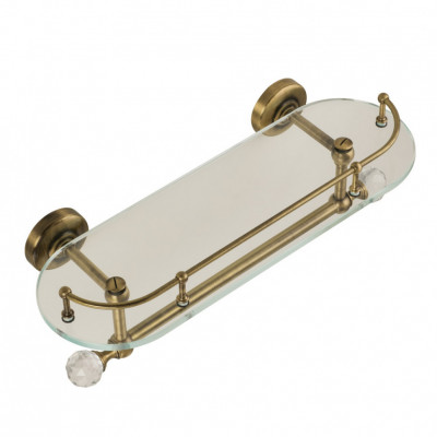 MIGLIORE Amerida SWAROVSKI 16565 полка с галереей и полотенцедержателем, бронза