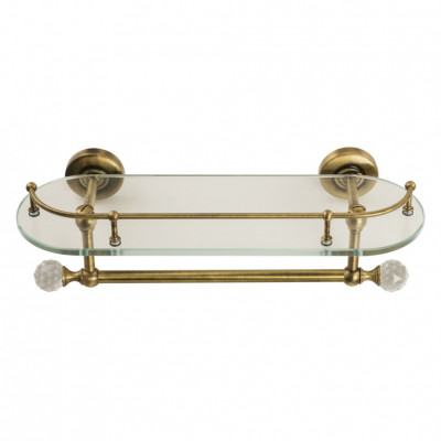 MIGLIORE Amerida SWAROVSKI 16565 полка с галереей и полотенцедержателем, бронза