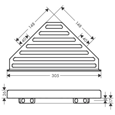 Корзинка для душа Hansgrohe AddStoris 41741340 (черный хром )