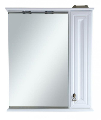 Зеркальный шкаф Misty Лувр 65 правое белое 65х80 (П-Лвр03065-012П)