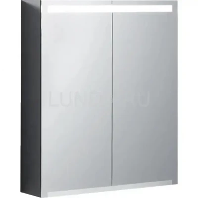 Зеркальный шкаф Option с подсветкой и двумя дверьми, Geberit (500.582.00.1) серый