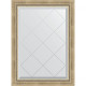 Зеркало настенное Evoform ExclusiveG 86х63 BY 4089 с гравировкой в багетной раме Состаренное серебро с плетением 70 мм  (BY 4089)