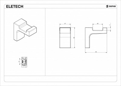 Крючок для полотенца Sonia Eletech 113866 хром
