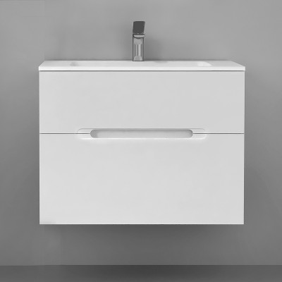 Тумба под раковину Jorno Modul 80 Mоl.01.77/P/W подвесная белый глянец