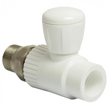 Кран шаровой THERMOLIGHT американка PP-R прямой 25х3/4" белый UPF 003 25 02 00 W