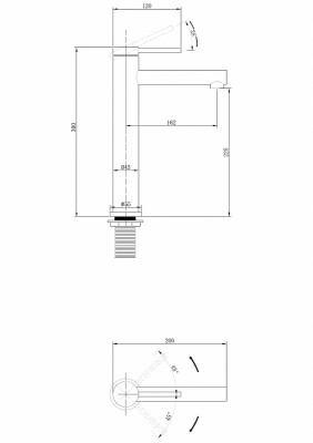 Смеситель для раковины Abber Emotion AF8811B черный матовый
