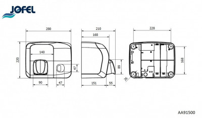 Сушилка для рук Jofel Ibero АА91500 антивандальная