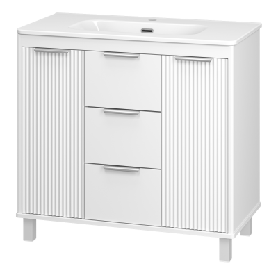 Тумба напольная Brevita Risacca 90 белая (RIS-06090-0142Я) с раковиной