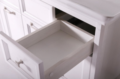 ASB-Woodline Гранда 105 комплект мебели со шкафчиком, белый (патина серебро) массив ясеня