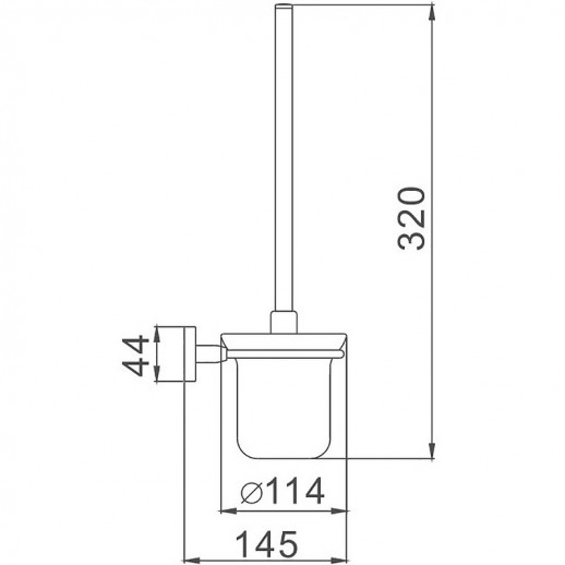 Ершик для унитаза Haiba HB8610 настенный (металл стекло) хром