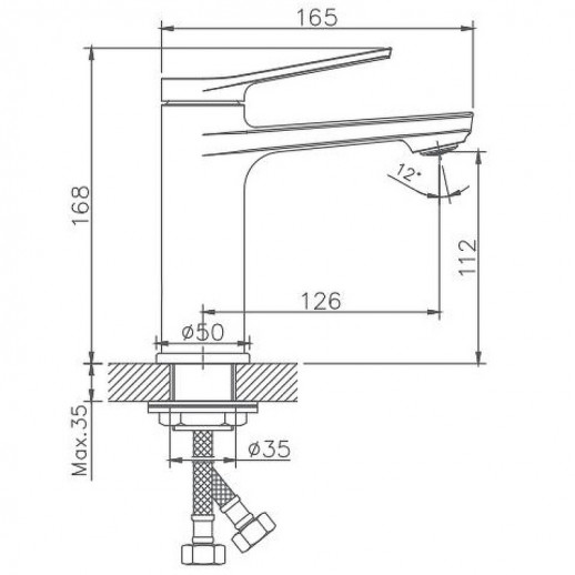 Смеситель для раковины Haiba HB10572 (латунь) хром