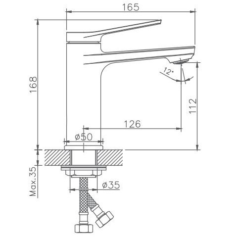 Смеситель для раковины Haiba HB10572 (латунь) хром