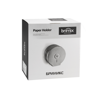 Диспенсер для туалетной бумаги BRIMIX 920, нержавеющая сталь, сатин