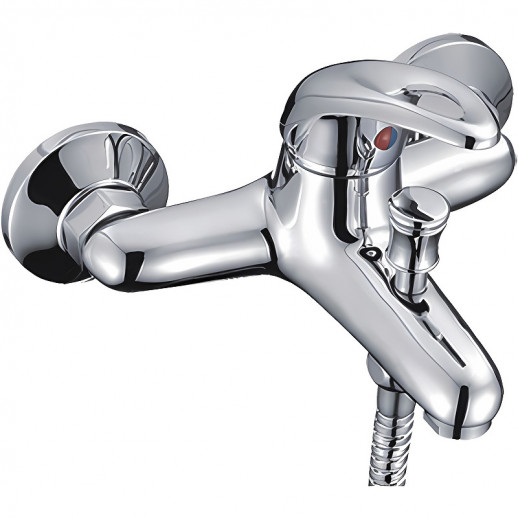 Смеситель для ванны Haiba HB3015 с душевым гарнитуром (латунь) хром