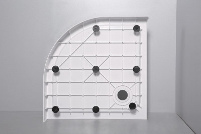 SMC поддон радиальный R-550 CEZARES TRAY-SMC-R-90-550-150-W