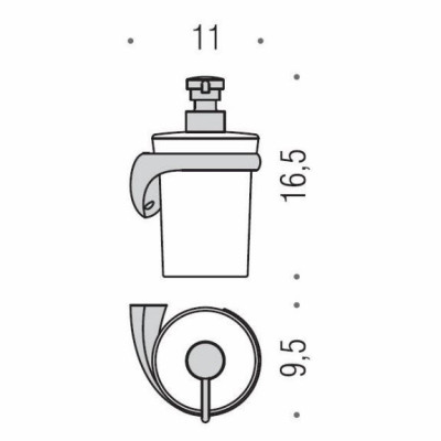COLOMBO Link В9310 SX.000 дозатор жидкого мыла (крепление справа, носик слева)