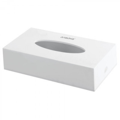Диспенсер для косметических салфеток LAIMA CLASSIC, настольный/настенный, пластиковый, белый, 605392