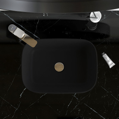 Раковина-чаша AM.PM Func 46 M8FWCC10450BM черная матовая прямоугольная