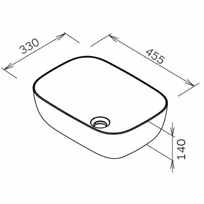 Раковина-чаша AM.PM Func 46 M8FWCC10450BM черная матовая прямоугольная